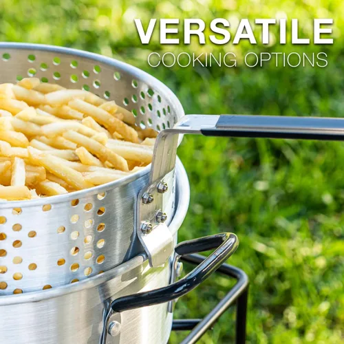 Vista 2 de Barton Juego completo de freidora de propano de 30 cuartos de galón de pavo y 10 cuartos de galón, freidora de pescado, quemador de 37,000 BTU