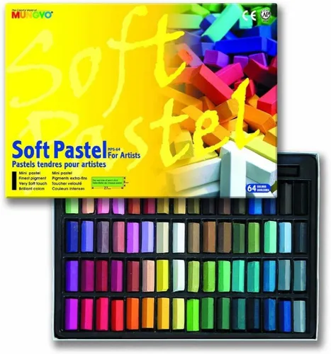 Vista 5 de Mungyo juego de 48 pasteles de colores surtidos, no tóxicos, tizas cuadradas