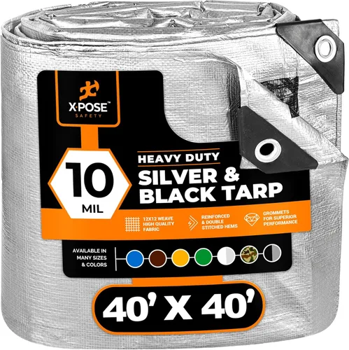 Vista 50 de Xpose Safety - Lona de poliéster resistente, 0.394 pulgadas de grosor, resistente al agua, con protección contra rayos UV, reversible