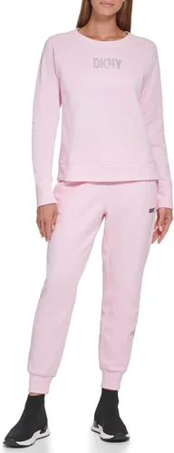 Vista 2 de DKNY Cuello redondo con logotipo de diamantes de imitación