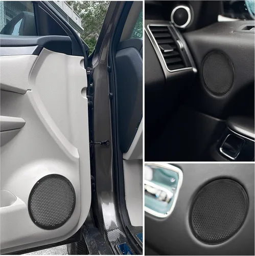 Vista 2 de ACROPIX Funda protectora universal de malla para altavoces de 8 pulgadas, color negro, paquete de 4