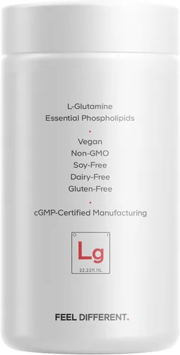 Vista 9 de Codeage Suplemento de cápsulas liposomales de L-glutamina - 1,000 mg de L-glutamina por porción - Suministro para 3 meses - Entrega liposomal