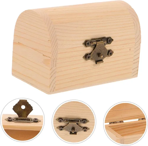 Vista 3 de Cajas de almacenamiento con diseño de arco sólido, cajas de memoria decorativas, cajas de tesoros