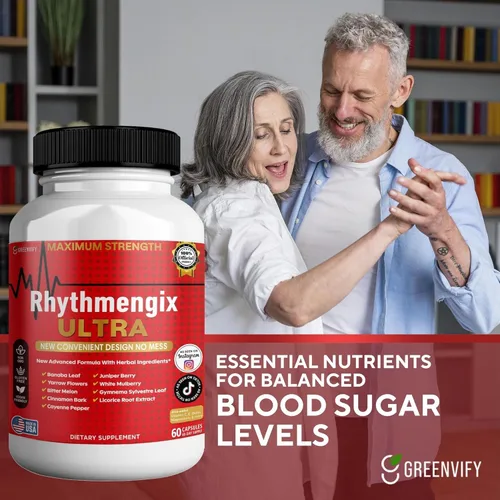 Vista 4 de Rhythmengix Ultra Maximum Strength Suplemento dietético, fórmula herbal, 60 cápsulas (1)