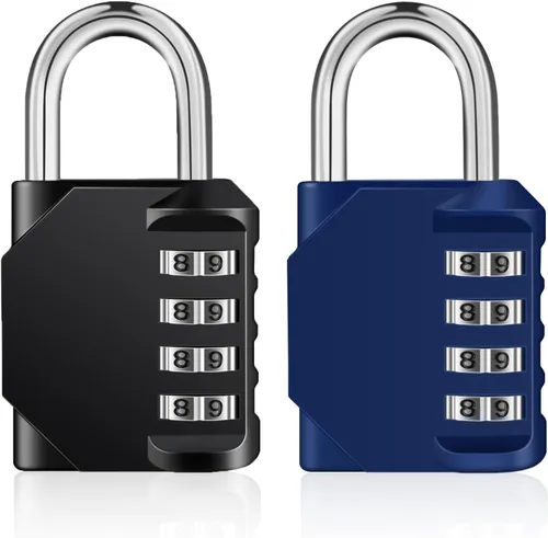 Vista 20 de ZHEGE Candado de Combinación, Candado de Combinación de 4 Dígitos para Exteriores, Candado Escolar, Candados de Gimnasio (Rosa)