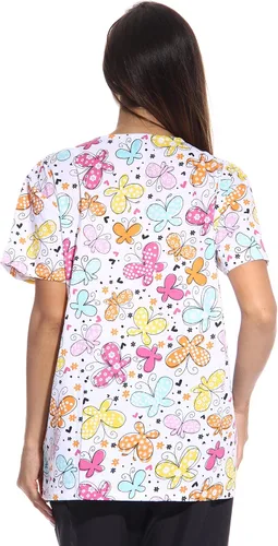 Vista 3 de Just Love Womens Holiday Scrub Tops