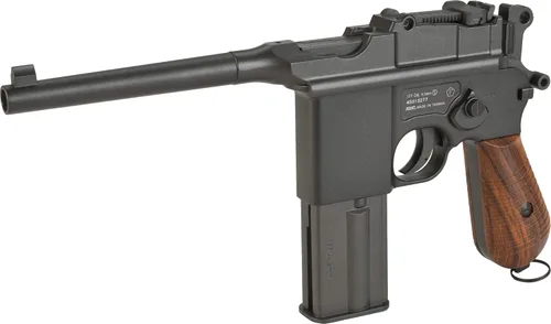 Evike Pistolas de aire KWC M712 con mango de escoba completamente automático de gas CO2 de 0.177 in / .177 pulgadas