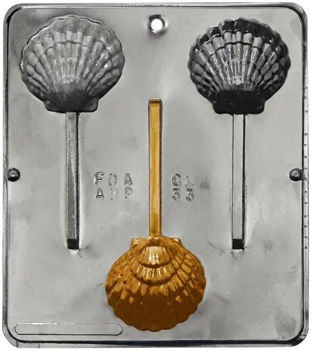 Vista 8 de Candy Molds N More Molde de caramelo de chocolate con piruleta de concha marina 3322