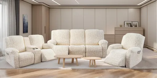 Vista 6 de Funda para Sillón Reclinable de 4 Piezas Elástica, Funda Deslizable de Sofá, Cubierta de Sofá para Sofá Reclinable de 1 Asiento, Protector