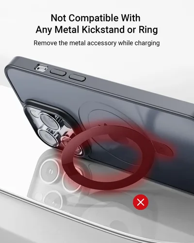 Vista 3 de Eazpower Cargador inalámbrico para fundas gruesas de 0.394 in/Otterbox/resistente, base de carga 3 en 1 para iPhone 17 16 15 14 Pro Max, estación