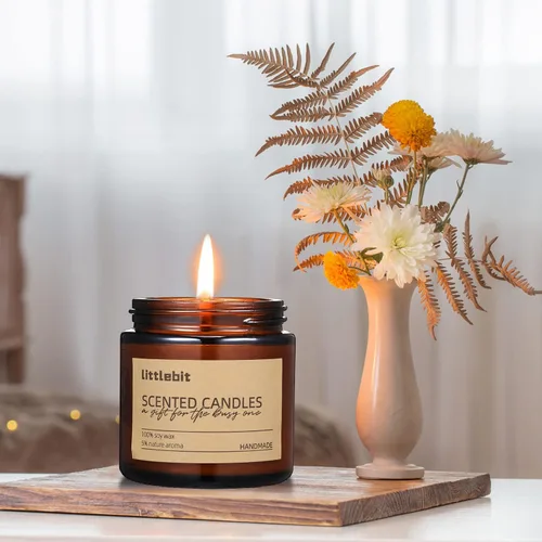 Vista 4 de MTLEE Paquete de 12 velas perfumadas para el hogar, juego de regalo de velas de soja de larga duración, velas de aromaterapia a granel para mujeres
