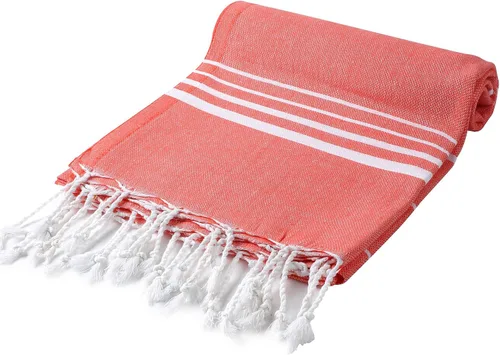 Vista 2 de Toalla de baño Cacala 100 % de algodón, pestemal turco rayado