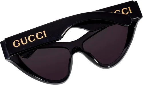 Vista 6 de Gucci GG1294S NegroGris 5714130 Mujer Gafas de Sol, Logotipo negro y dorado
