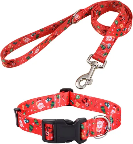 Vista 27 de Mihqy - Collar de perro, patrones geométricos florales, tribales, bohemios, collar de estilo étnico, suave y ajustable, para perros pequeños