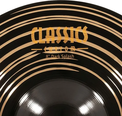 Vista 4 de Classics Custom Dark - Platillo Splash de 8 pulgadas para batería - Fabricado en Alemania - Bronce B12, 2 años de garantía
