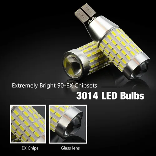 Vista 3 de JDM ASTAR bombillas LED con conjunto de chips 921 912 90-EX, 360 grados de brillo, extremadamente brillosas para luces de retroceso. Blanco, Xenón