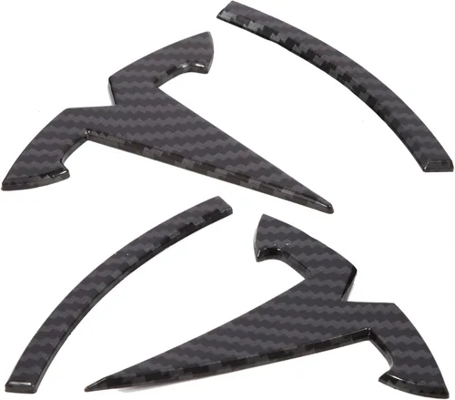Vista 8 de Nanaholy Accesorios para Emblema de Tesla Model Y Adhesivo 2PIEZAS/Set 2024 2023 2022 2021 2020, No es Compatible con la Nueva Versión Model Y Negro
