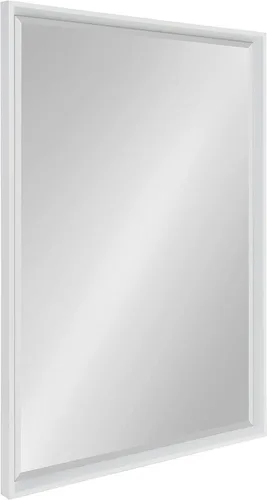 Kate and Laurel Calter - Espejo de pared biselado con marco decorativo moderno, 25.5 x 37.5 pulgadas, color blanco