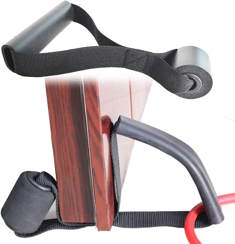 Vista 4 de YOKELLMUX Anclaje de puerta para bandas de resistencia, banda de ejercicio, correa de anclaje de puerta, banda de resistencia de fitness resistente