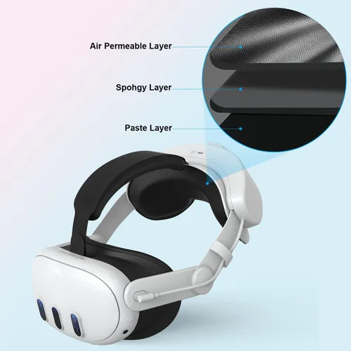 Vista 7 de Head Strap with Battery for MetaOculus Quest 3,6000mAh Fast Charging VR Power,Adjustable Elite Strap Replacement Accessories for OculusMeta Quest 3