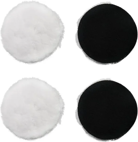 Vista 14 de Utoolmart Almohadilla de pulido de lana de 4 pulgadas, rueda de pulido de gancho y bucle para coche, pulidor orbital automático, 2