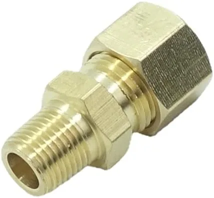 Vista 9 de 3 piezas de conexión de compresión de latón 1/2" OD del tubo x 1/2" OD conector de unión
