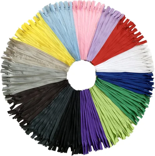 Vista 12 de DOITEM - 15 cremalleras invisibles de nailon multicolor para coser y manualidades, 15