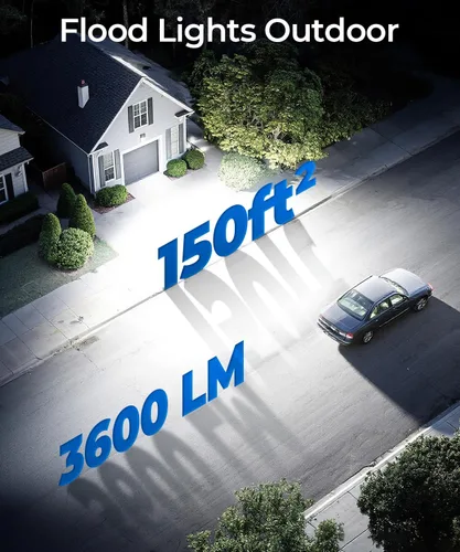 Vista 4 de CINOTON Paquete de luz LED de pared 3CCT de 30 W con sensor de atardecer a amanecer, 3000 K/4000 K/5000 K seleccionable, 3600 LM, luces de pared al