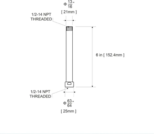 Vista 6 de OFFO Brazo de extensión de cabezal de ducha, extensión de brazo de ducha hecho de acero inoxidable 304, extensión de tubo de ducha de acero Negro