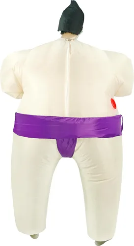 Vista 3 de Traje inflable de luchador de sumo para adultos, disfraz de Halloween, talla única