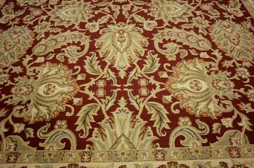 Vista 156 de Unique Loom - Colección Voyage - Alfombra redonda tradicional oriental, marrón, Polipropileno, Bronceado/Azul Claro