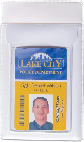 Protector de bolsillo resistente con soporte vertical para tarjetas de identificación, organizador de bolsillo de plástico transparente para