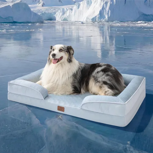 Vista 65 de Bedsure Cama ortopédica para perros de tamaño mediano – Cama lavable para perros medianos y gatos, impermeable, cómodo sofá para mascotas con funda