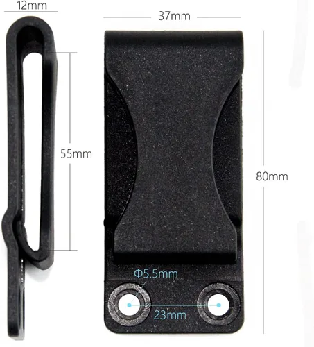 Vista 2 de Paquete de 2 clips de funda de 2.1 pulgadas para pistola de funda universal Kydex, clips tácticos para cinturón para fundas