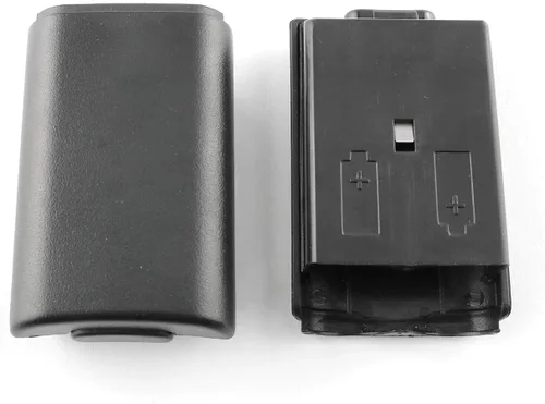 Vista 4 de E-outstanding Funda de batería 2 unids negro AA batería trasera cubiertas titulares conchas para Xbox 360 controlador inalámbrico