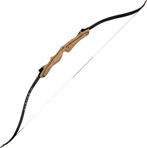 SAS Spirit Jr - Arco recurvo de madera para principiantes y jóvenes, 54 pulgadas Negro