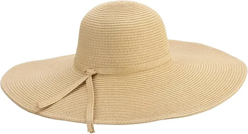 Vista 3 de Jeanne Simmons Sombrero de ala de alambre extra ancha UPF 50+ para mujer de 6 pulgadas Canela