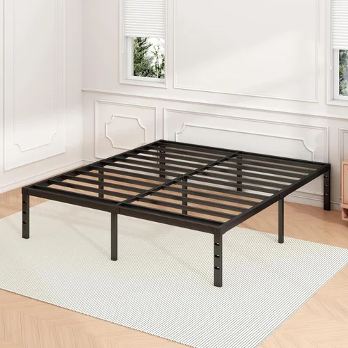 Vista 26 de Hafenpo Base de cama individual de 12 pulgadas, plataforma de metal resistente, tamaño individual, no necesita somier, resistente, fácil montaje