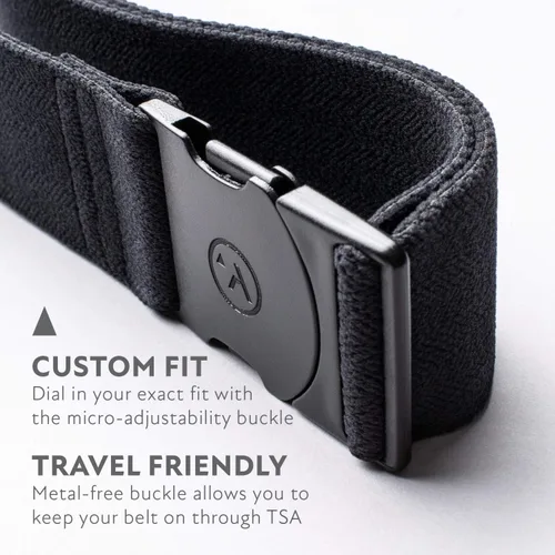 Vista 3 de Arcade Cinturón para hombre Adventure Ranger correa elástica resistente, hebilla no metálica para viajes
