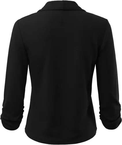 Vista 3 de Chaqueta Blazer Abierta de Tela Elástica con Mangas 34 Fruncidas para Mujer (Hecha en EE.UU.)
