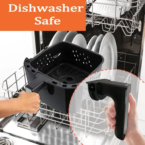 Vista 6 de Piezas de repuesto de mango para freidora de aire Power XL Vortex Pro Plus 8QT/4QT/6QT, mango de freidora de aire premium para freidora de aire