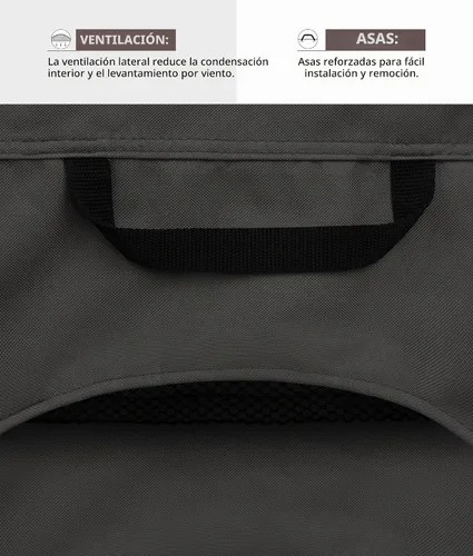 Vista 4 de ULTCOVER Funda Impermeable para Silla de Patio – Funda para Silla de Césped Individual de Salón de Asiento Profundo para Exteriores, Paquete de 2