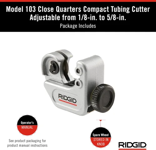 Vista 7 de Cortador de tubería RIDGID modelo 103 1/8 pulg x 5/8 pulg.