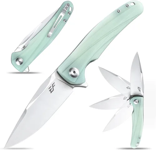 Vista 10 de Eafengrow EF957 Cuchillo plegable D2 Hoja de acero G10 Mango con clip de bolsillo Mecanismo de bloqueo confiable EDC Cuchillo Flipper para Camping