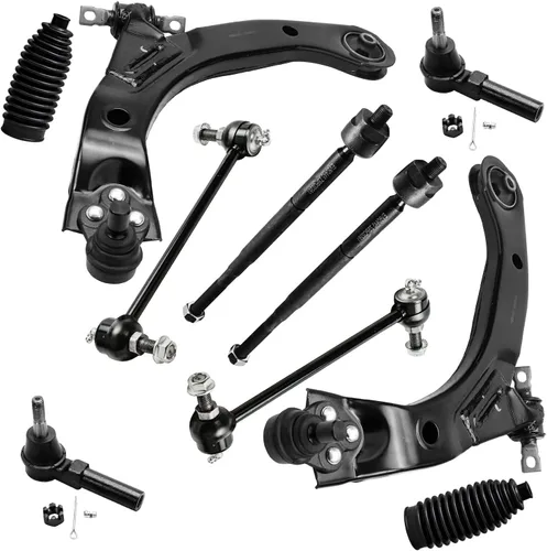 Vista 15 de Detroit Axle - Kit de 10 piezas para Ford Edge 07-14 Lincoln MKX 2007 2008 2009 2010 2011 2012 2013 2014, 2 brazos de control inferiores, 2 barras