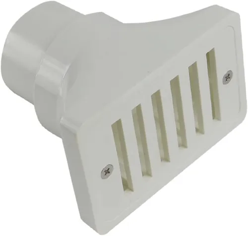 Vista 2 de YXQ Desagüe de piso Accesorios de repuesto de base de salida de desbordamiento de agua de rejilla de drenaje ABS blanco de 2 pulgadas