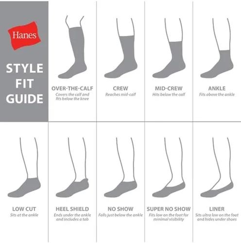 Vista 5 de Hanes Calcetines para mujer, ligeros, transpirables, no se ven y no se muestran, paquete de 6