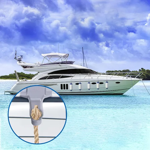 Vista 5 de Watayo 4 clips para guardabarros de barco pontón, ajustadores de clips para parachoques de lanchas, pontón, riel cuadrado, colgador de guardabarros