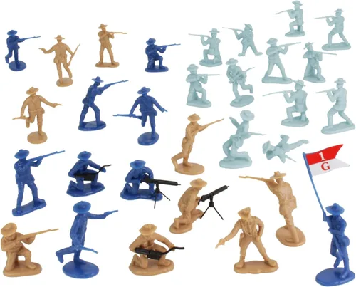 Vista 6 de BMC The Rough Riders Charge Up San Juan Hill - Figuras de soldado de 32 piezas