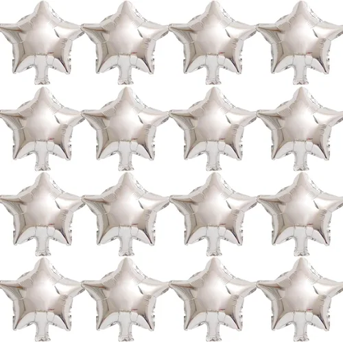 Vista 11 de 6 globos de aluminio de 22 pulgadas y 10 globos de aluminio de 10 pulgadas con estrella - Dorado, globos de estrella de 12 puntas y 4 puntas